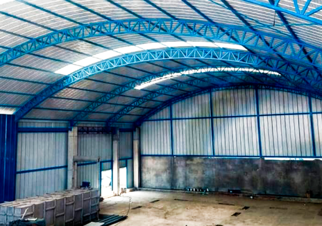 Montaje e instalación de techos estructurales parabólicos
